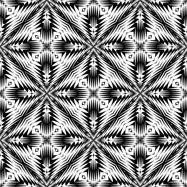 Diseño inconsútil patrón geométrico monocromo — Vector de stock