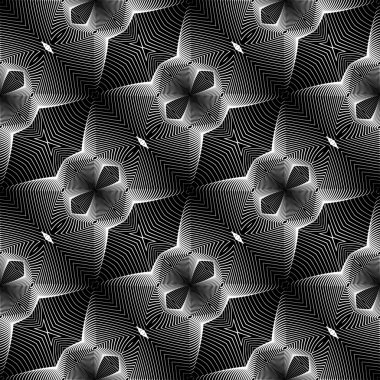 kesintisiz tek renkli geometrik desen tasarım