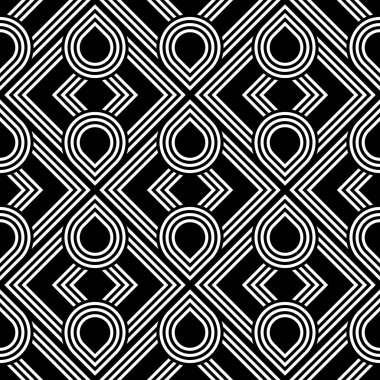 kesintisiz tek renkli geometrik desen tasarım