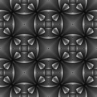 kesintisiz tek renkli geometrik desen tasarım