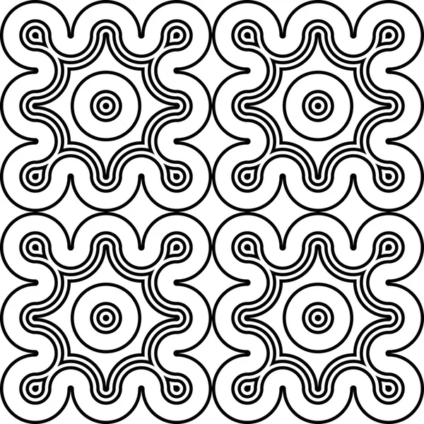 Diseño inconsútil patrón geométrico monocromo — Vector de stock