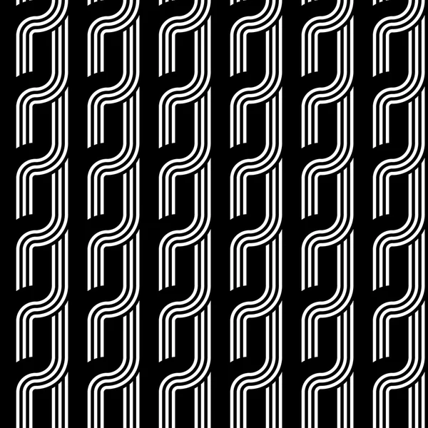 Design seamless monochrome waving pattern — Stock Vector