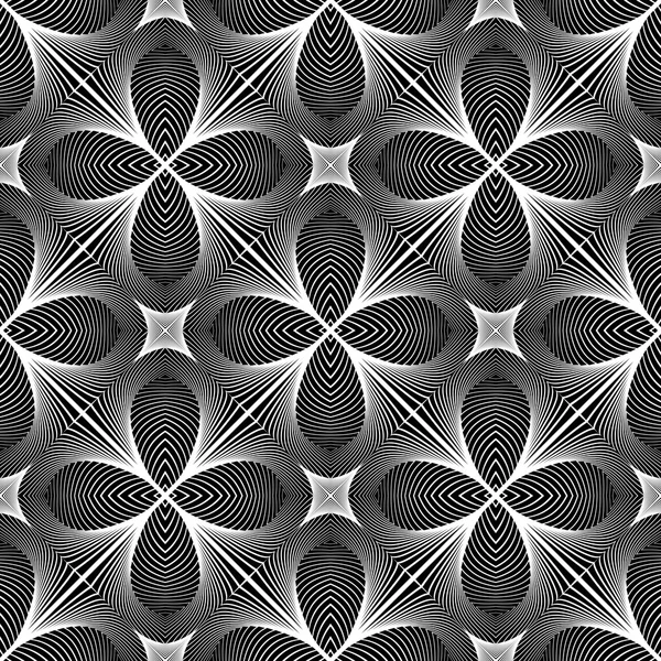 Design motif décoratif monochrome sans couture — Image vectorielle