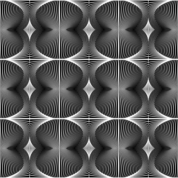 디자인 완벽 한 흑백 줄무늬 패턴 — 스톡 벡터
