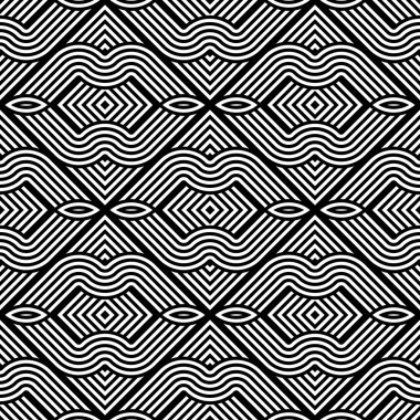 kesintisiz tek renkli geometrik desen tasarım