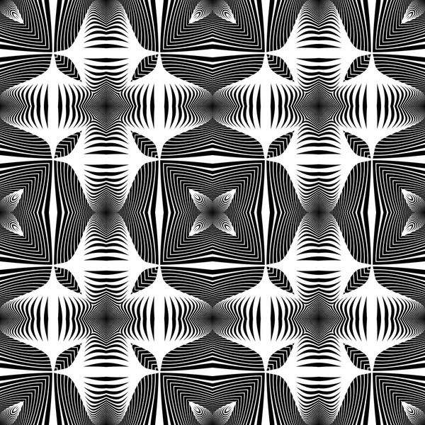 Design motif décoratif monochrome sans couture — Image vectorielle