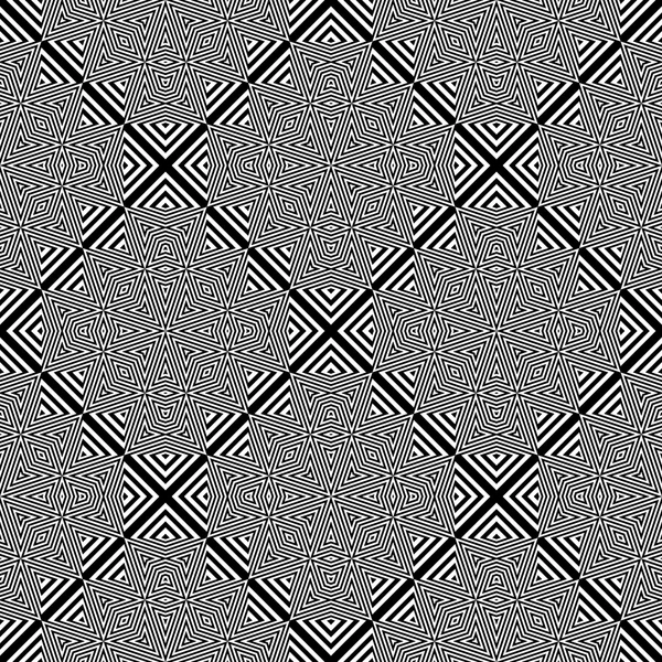 Diseño inconsútil patrón geométrico monocromo — Vector de stock