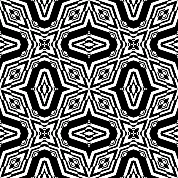 Design motif géométrique monochrome sans couture — Image vectorielle