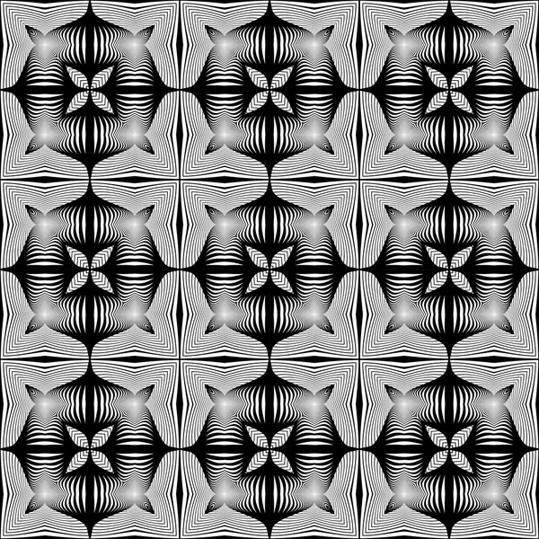 Σχεδιασμός απρόσκοπτη μονόχρωμη διακοσμητικό μοτίβο — Διανυσματικό Αρχείο