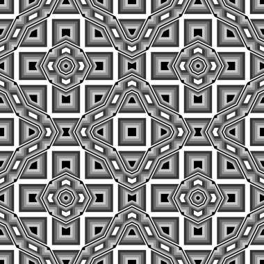 kesintisiz tek renkli geometrik desen tasarım