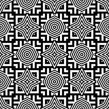 kesintisiz tek renkli geometrik desen tasarım