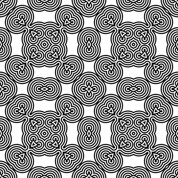 Design motif géométrique monochrome sans couture — Image vectorielle