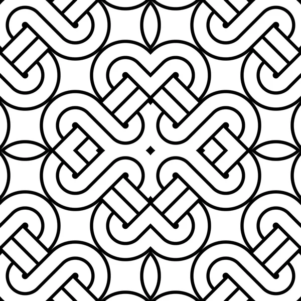 Design sömlös monokrom dekorativa mönster — Stock vektor