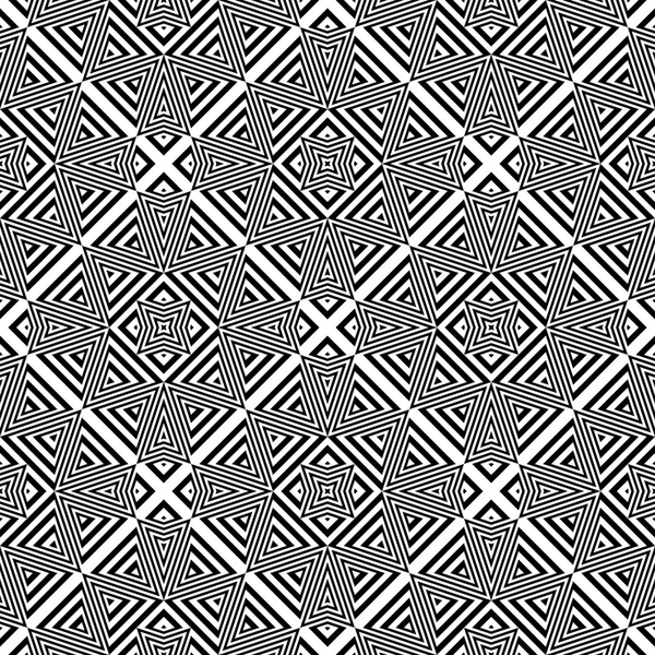 Design seamless monochrome geometric pattern — Stock Vector