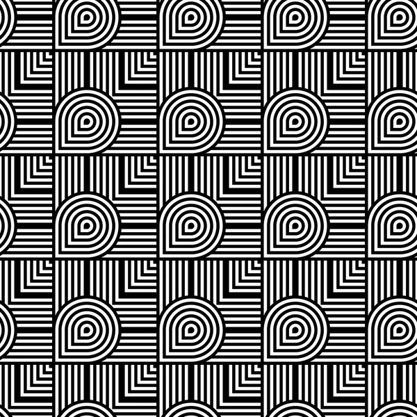 Design motif géométrique monochrome sans couture — Image vectorielle