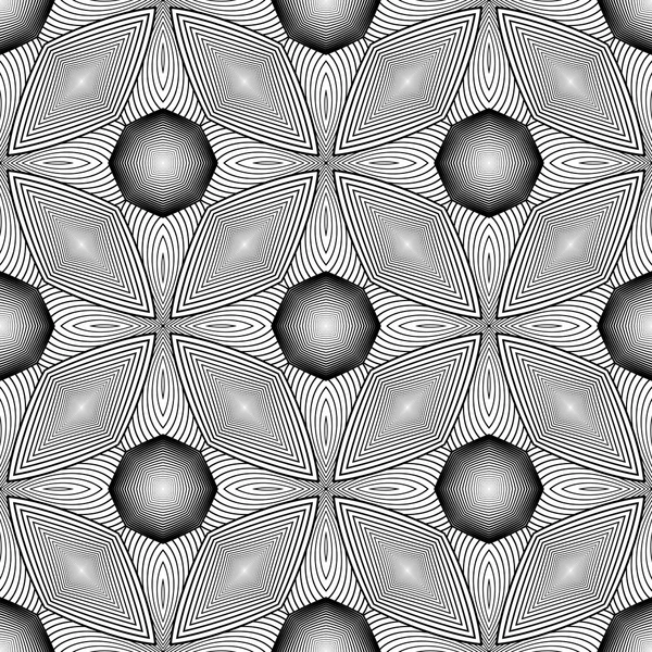 Design sem costura padrão geométrico monocromático —  Vetores de Stock