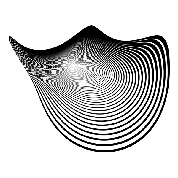 Design monochrome Illusion Hintergrund — Stockvektor