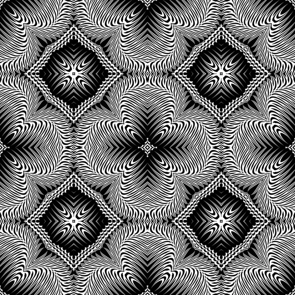 Design seamless monochrome decorative pattern — Stock Vector