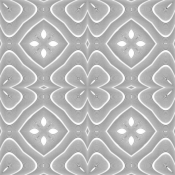 Design seamless monochrome decorative pattern — Stock Vector