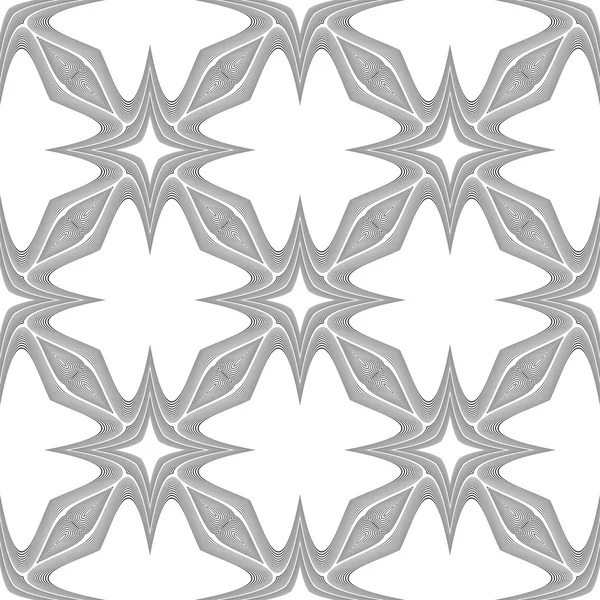 Design motif décoratif monochrome sans couture — Image vectorielle