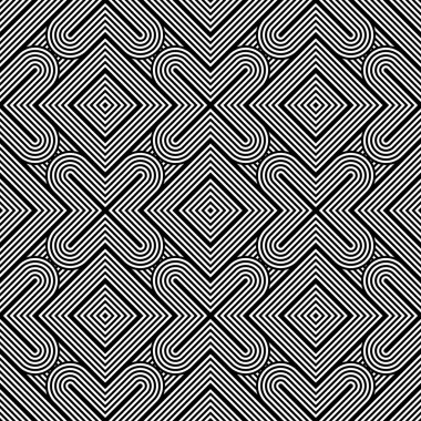 kesintisiz tek renkli geometrik desen tasarım