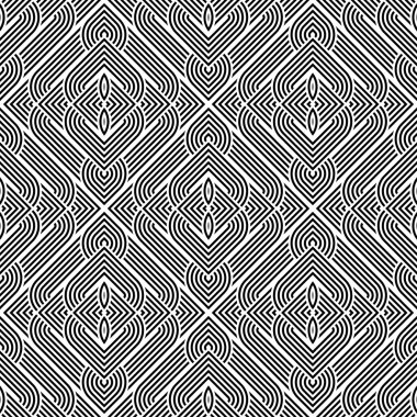 kesintisiz tek renkli geometrik desen tasarım