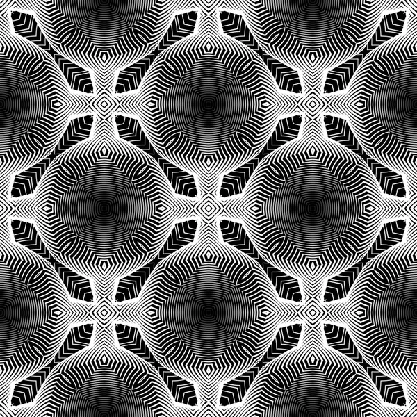 Design motif décoratif monochrome sans couture — Image vectorielle