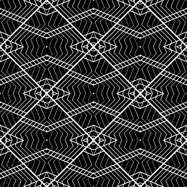 Design motif géométrique monochrome sans couture — Image vectorielle