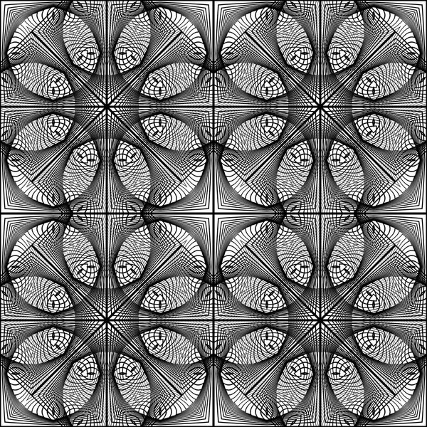 Naadloze monochroom raster ontwerppatroon — Stockvector