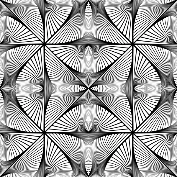 Diseño inconsútil patrón de líneas monocromas — Archivo Imágenes Vectoriales