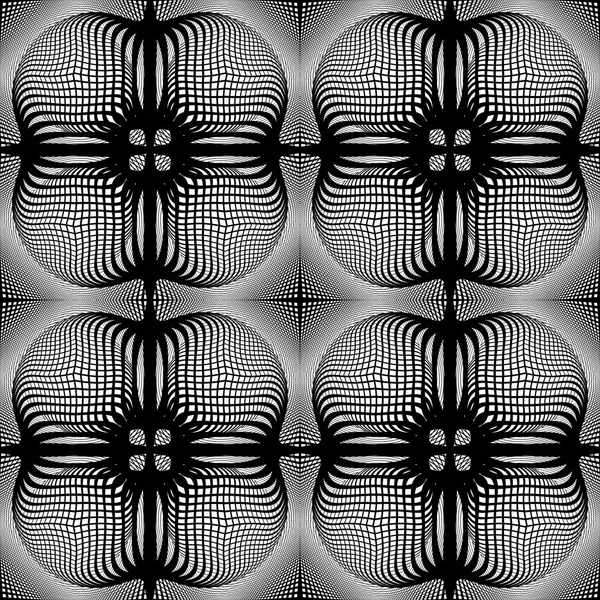 Modèle de grille monochrome sans couture — Image vectorielle