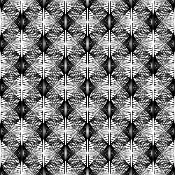 Modèle de grille monochrome sans couture — Image vectorielle