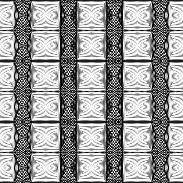 Design seamless monochrome grid pattern — Stock Vector