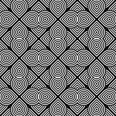 kesintisiz tek renkli geometrik desen tasarım