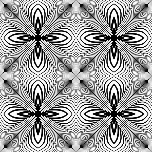 Design motif rayé monochrome sans couture — Image vectorielle