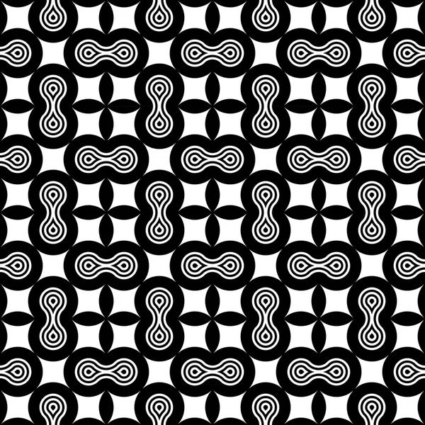 Design motif géométrique monochrome sans couture — Image vectorielle