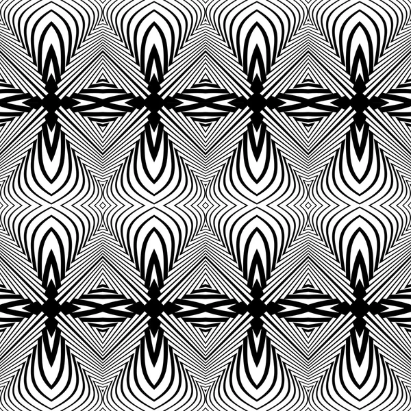 Design motif décoratif monochrome sans couture — Image vectorielle