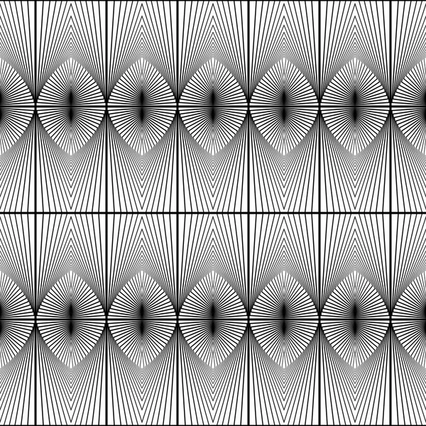 Diseño inconsútil patrón decorativo monocromo — Archivo Imágenes Vectoriales