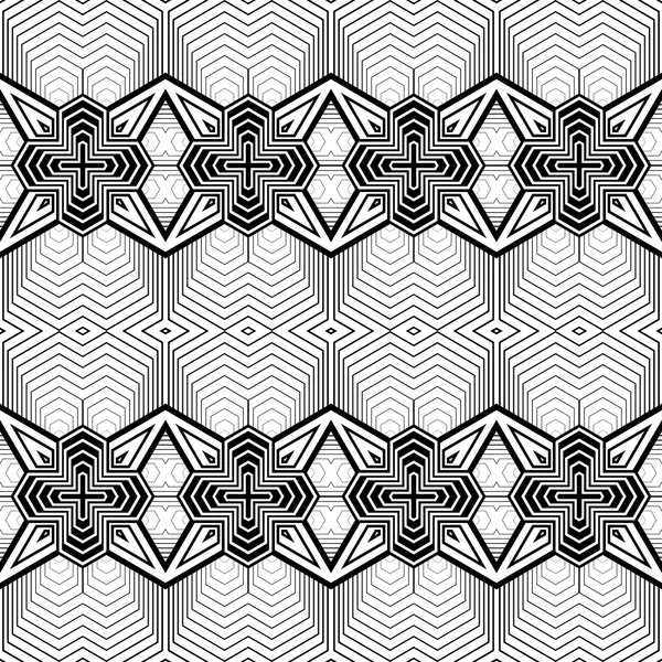 Design seamless monochrome decorative pattern — Stock Vector