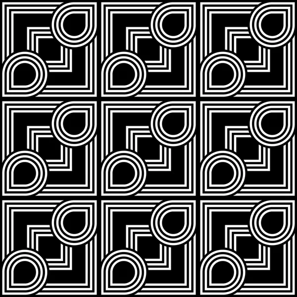 Design seamless monochrome geometric pattern — Stock Vector