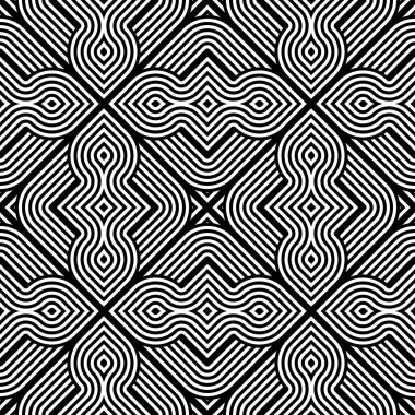 kesintisiz tek renkli geometrik desen tasarım