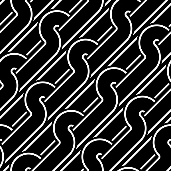 Design motif entrelacé monochrome sans couture — Image vectorielle