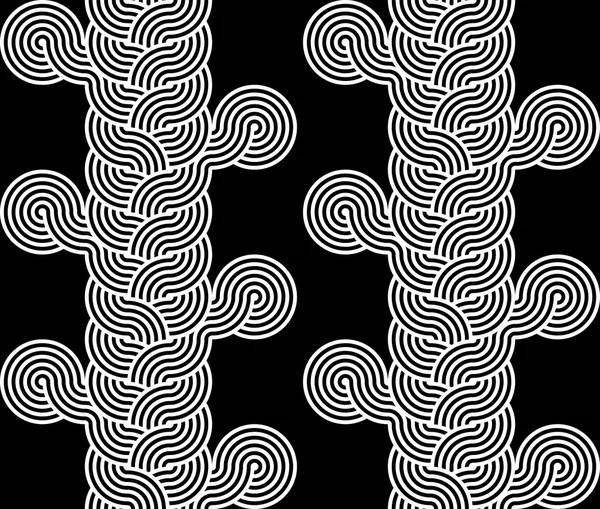 Diseño inconsútil patrón entrelazado monocromo — Archivo Imágenes Vectoriales