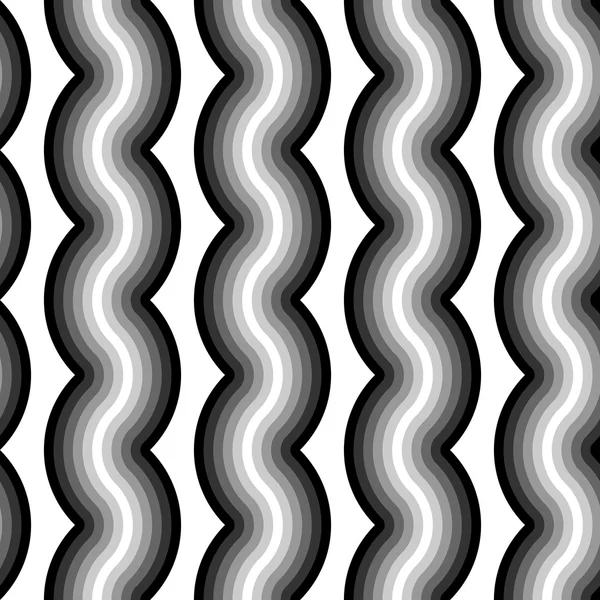 Design seamless monochrome waving pattern — Stock Vector