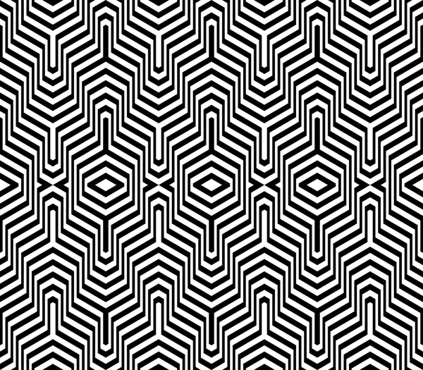 Design seamless monochrome zigzag pattern — Stock Vector