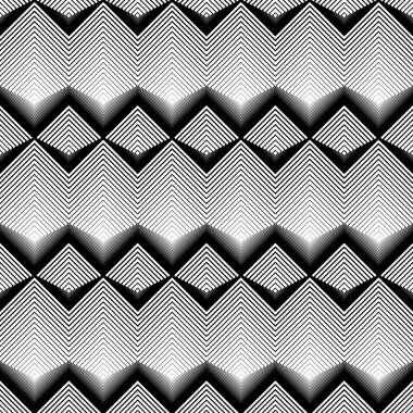 Sorunsuz tek renkli zikzak desen tasarım.