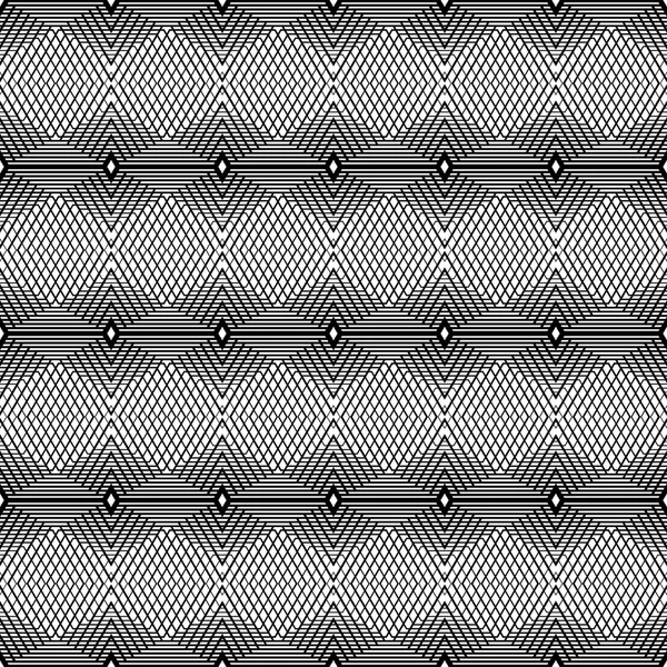 Design sömlös monokrom geometriska mönster — Stock vektor