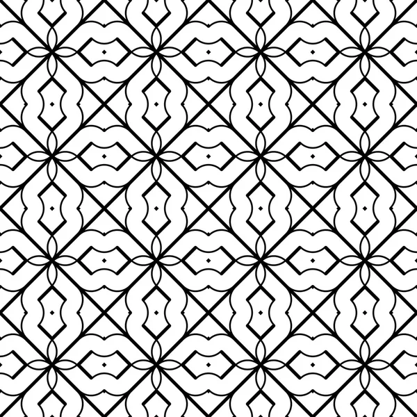 Design motif décoratif monochrome sans couture — Image vectorielle