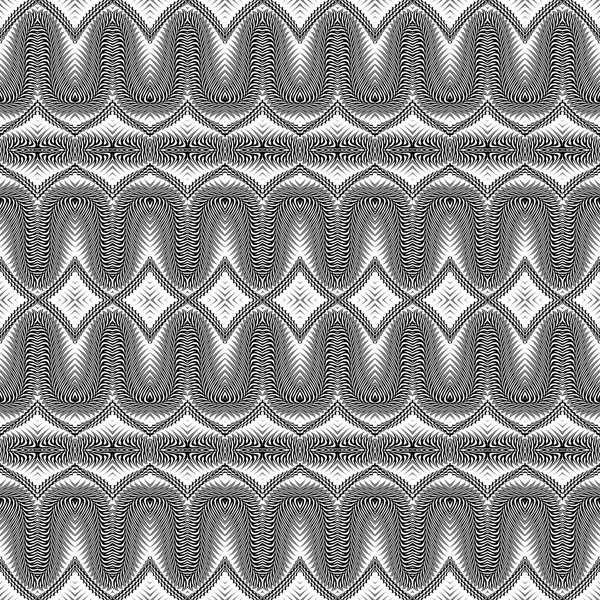 디자인 완벽 한 흑백 장식 패턴 — 스톡 벡터