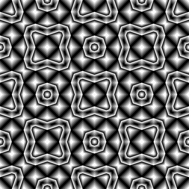 kesintisiz tek renkli geometrik desen tasarım